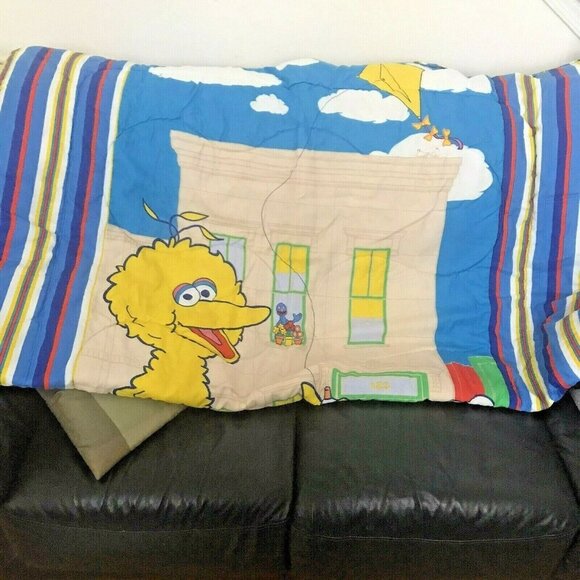 Sesame Street Elmo Bird Cookie Monster My Neighborhood Reversible Comforter Twin - Picture 2 of 7